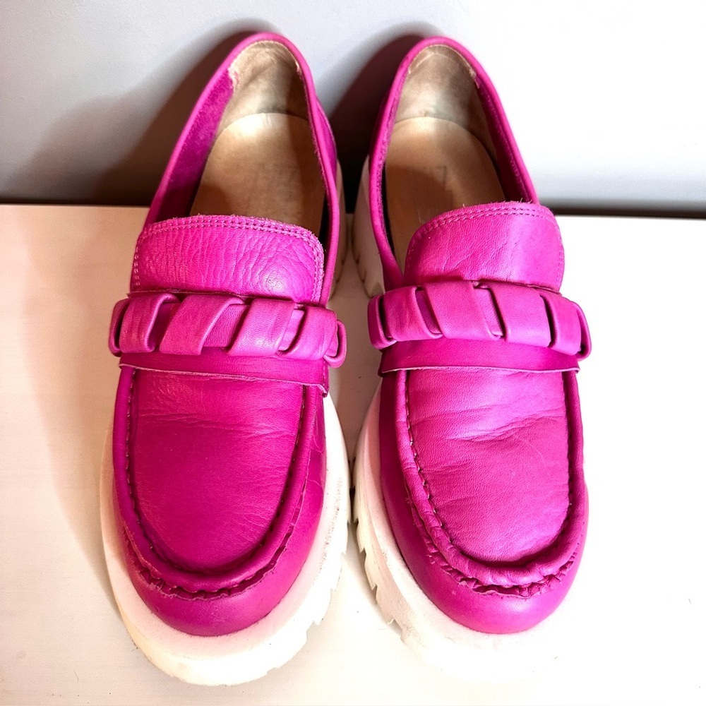 MIZ MOOZ Pink Vicky Platform Slip On Classic 90s style Loafer Size EU38 (US 7.5)